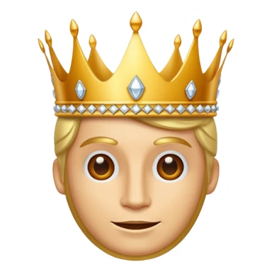 Diente blanco con corona de rey sticker