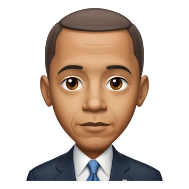 barrack obama with a insanley large forhead sticker