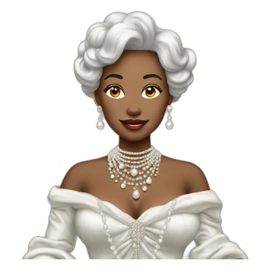 Femme riche portant des perles sticker