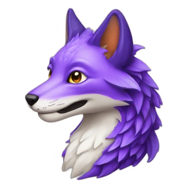 purple fox dragon sticker