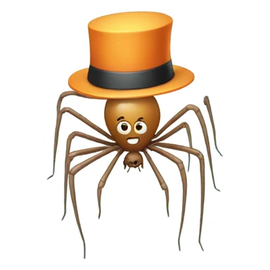 Daddy long legs spider wearing birthday hat sticker
