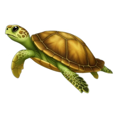 tortue sur une fusee sticker