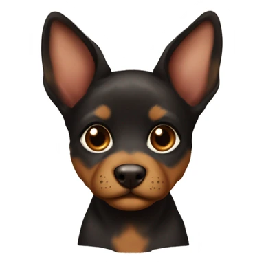 A black and brown tortoiseshell pointy ear puppy without white with pointy ears sticker