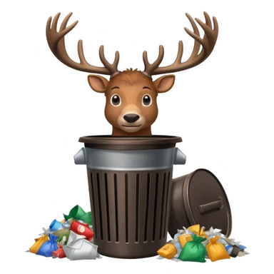 Buck with trashcan sticker