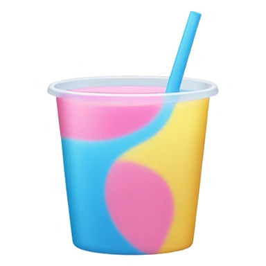 Pink yellow blue drink sticker