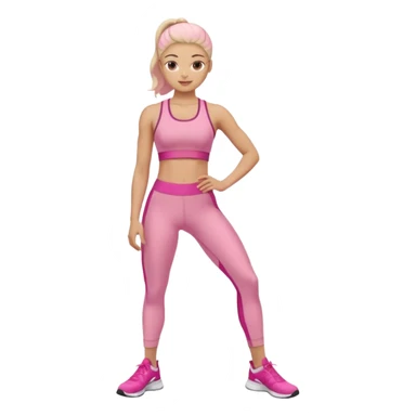 workout pink sticker