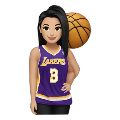 demi lovato with lakers jersey sticker