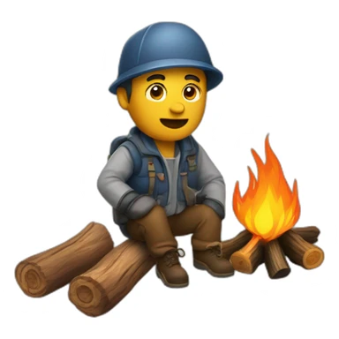 campfire man sticker