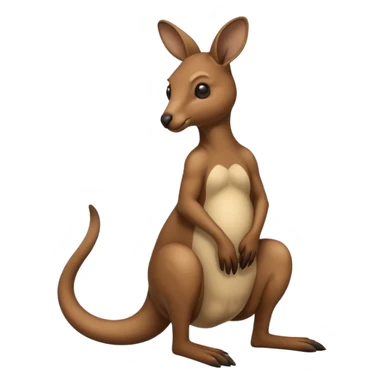 Kangaroo having a poo sticker