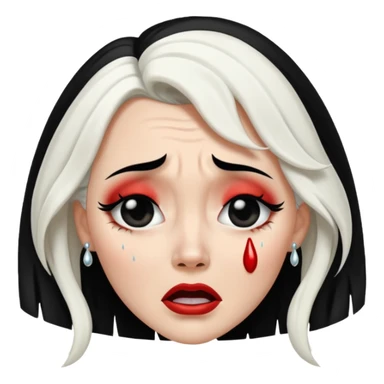 Cruella de vi crying sticker