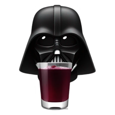 Dark vador drink red wine  sticker