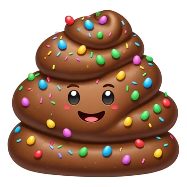 Kackehaufen mit Streusel sticker