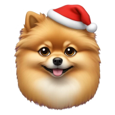 Pomeranian dog wearing a red christmas Sweater  sticker