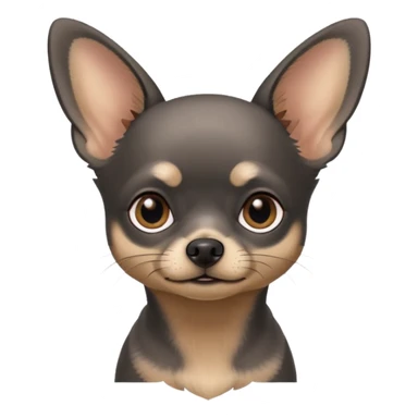 Grey-black Chihu dog sticker