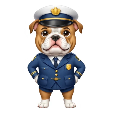 bulldog ingles postman sticker