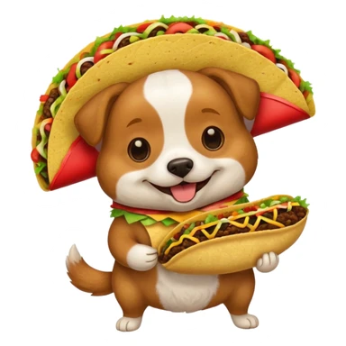 Perro con un taco sticker