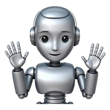 ai robot giving guide  sticker