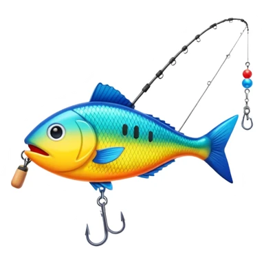 fake bait fishing sticker