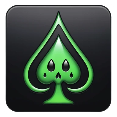 Ace of spades black slimey drip effect sticker