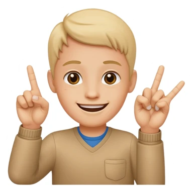 Yvl hand sign only 3 fingers up sticker