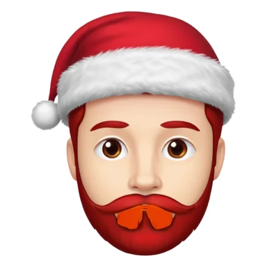 SCOTTISH MAN WITH STUBBLE WITH XMAS HAT sticker