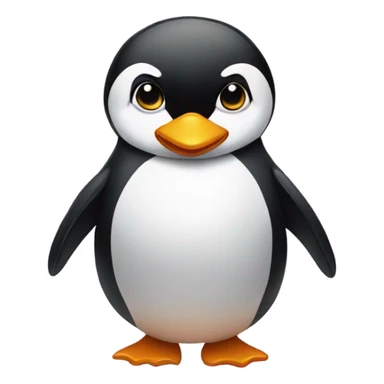 Penguin wearing a duck sticker