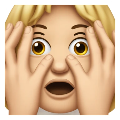The emoji shows a face covering its eyes with one hand while peeking through the fingers, symbolizing a mix of embarrassment or fear with curiosity. sticker