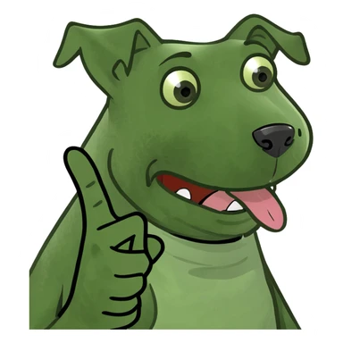 Dog with middle finger  sticker