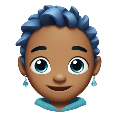 Stich with earrings  sticker