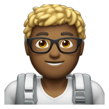 Un mec skiny à lunette en maillot de bain sticker