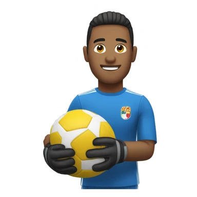 portero de futbol haciendo una parada con guantes sticker