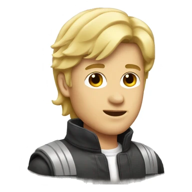 hot blonde guy with short mullet  sticker