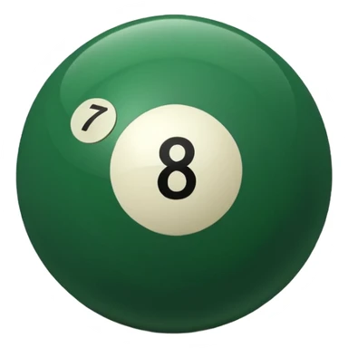 green billiard ball 7 number  sticker