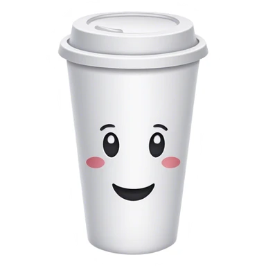 paper cup with lid on it sticker