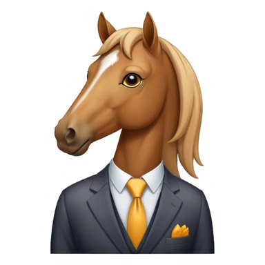 Horse in a suit sticker