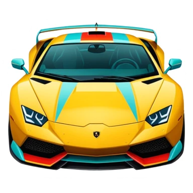 A retro sticker of a Lamborghini Sian sticker