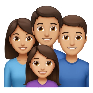 Throuple 2 girls 1 guy brunettes  sticker