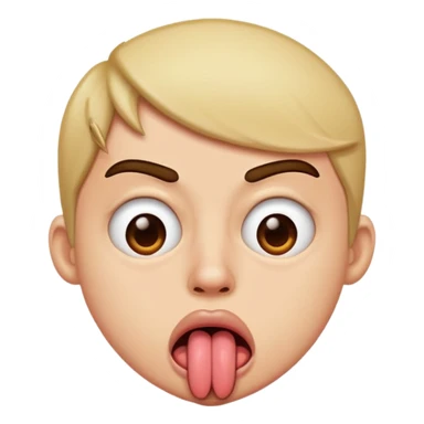 Grossed out with tongue out  sticker