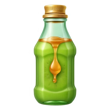 Thin tip squeeze bottle with honeydew jam sticker