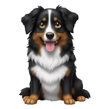 Small black australian shepherd dog Halloween costume  sticker