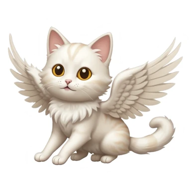 Flying cat sticker