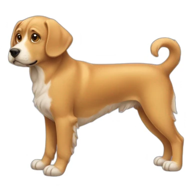 Chien sur un chat sticker