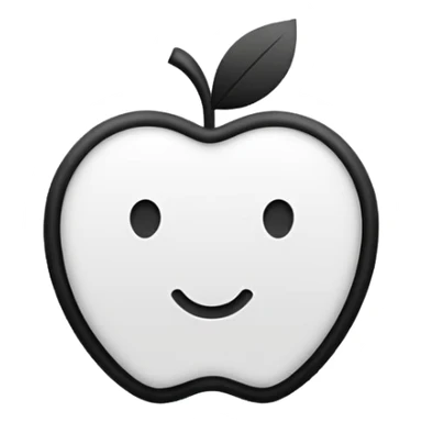 Minimalistic flat vector icon, iOS style, thin black contour on white sticker