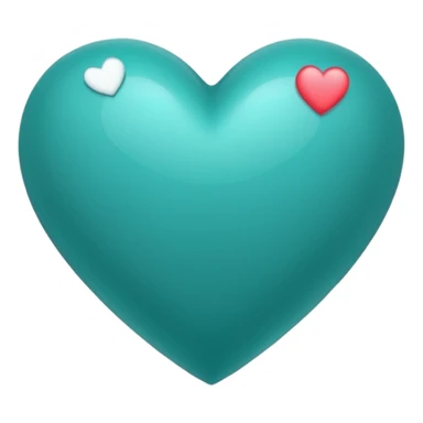 Teal heart with little hearts and Alana wording sticker