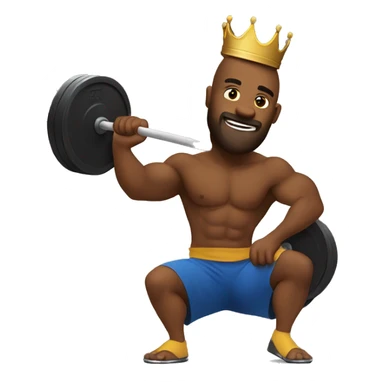 a king doing crossfit sticker