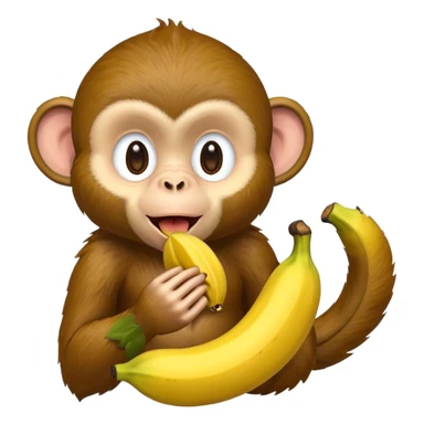 monkey eating a banana  sticker