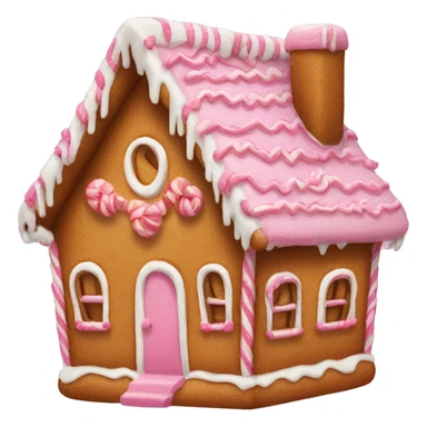 Gingerbread house with a pink bow  sticker