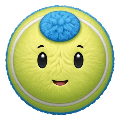 full blue tennis ball sticker