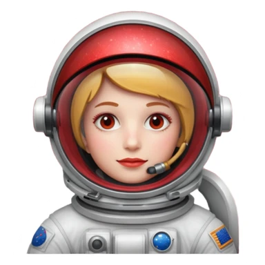 red glitter astronaut sticker