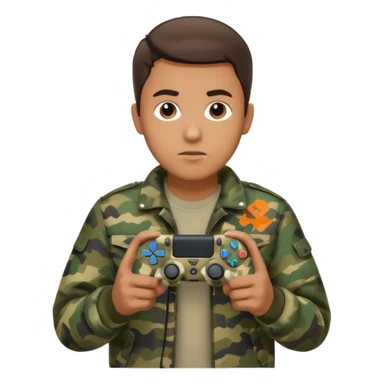  homme-avec-manette-ps4-camouflage (not human) sticker